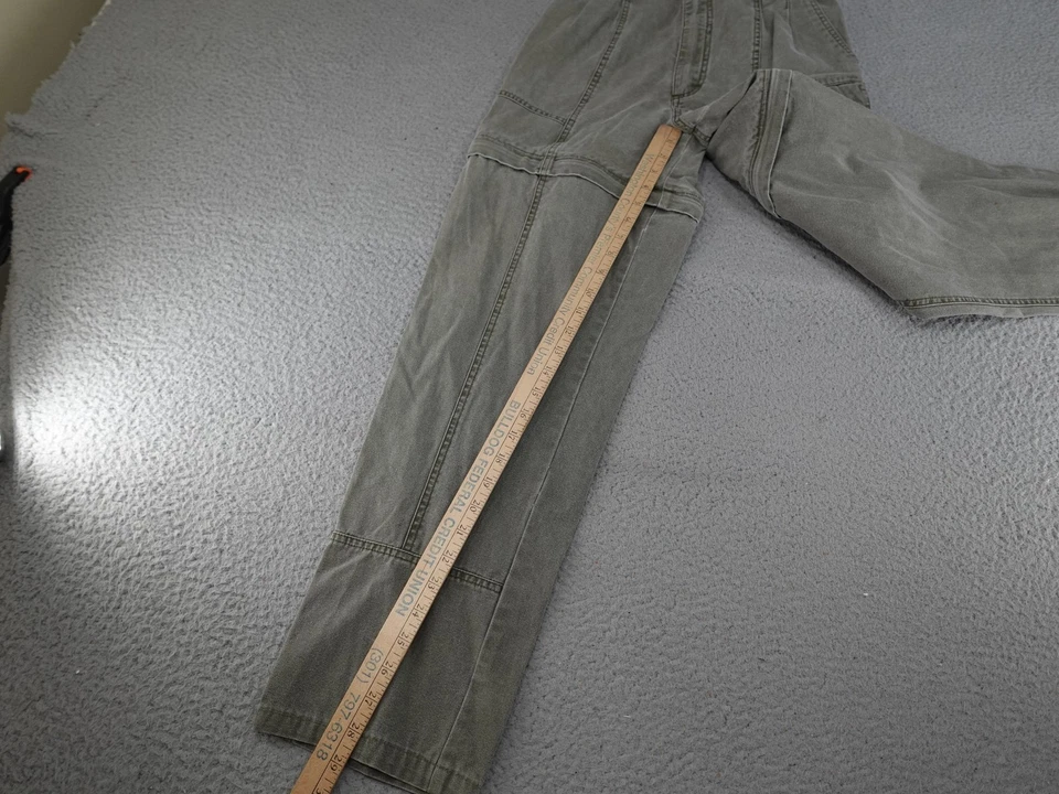 Calça Cabelas Vintage Feminina 8 Cinza Conversível Lona Caminhada Bolsos de Carga - Imagem 4 de 4