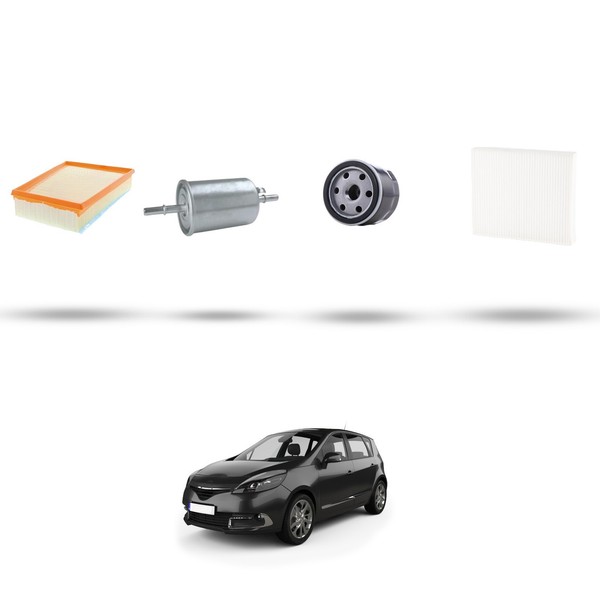 Hoffcar Set Service - 4 Filter Kompatibel Mit Renault Scenic III / Grand-image