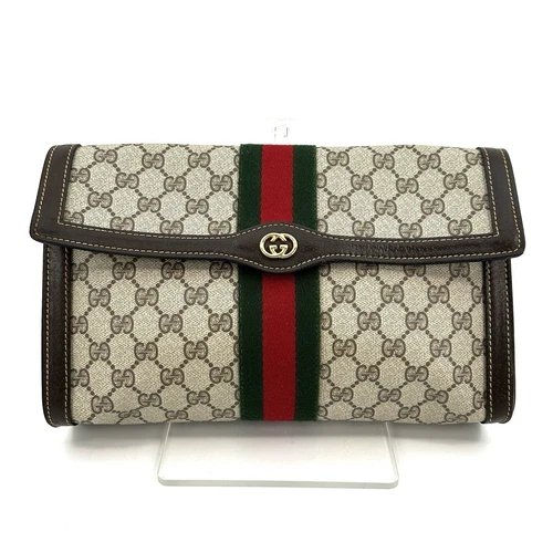 Sac pochette PVC GUCCI GG Sherry Line soufflé authentique du JAPON