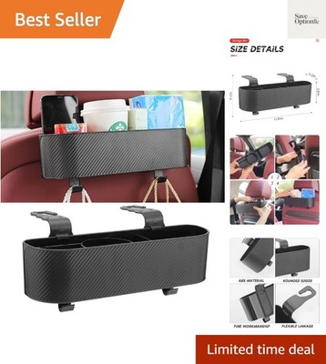 Car Headrest Backseat Organizer with Cup Holder, Seat Back Hanging Storage Bo...