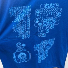 T-Post x Nintendo NES Video Games Blue T Shirt 8-Bit Graphic Metroid Size L