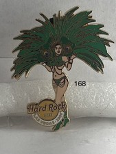 Prendedor tocado pluma bailarina showgirl Hard Rock Café Las Vegas 2006 - Rock