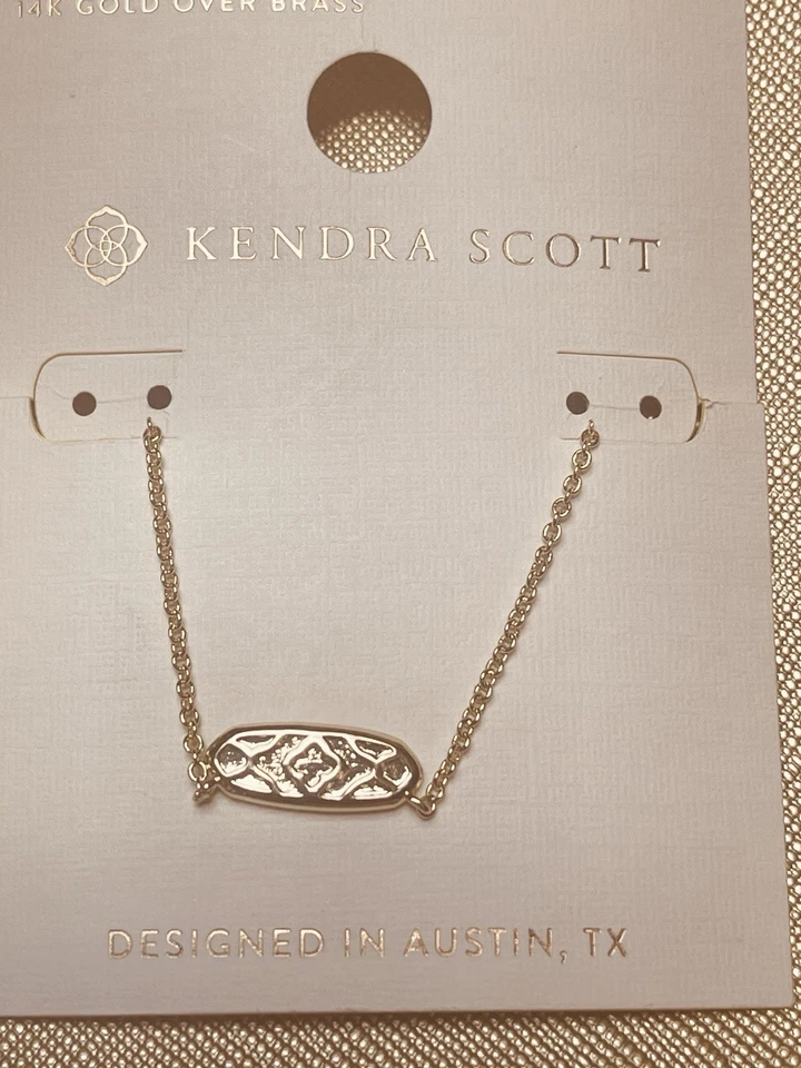 Kendra Scott Emma Pendant Necklace - 14k Gold Over Brass - Solid Bar 19” Length - Image 2 of 3