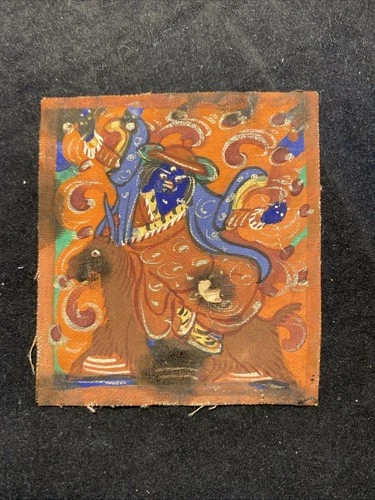 Antique Mongolian Tibetan Buddhist miniature Tsakli Thangkas Mongolia T-6x6.5