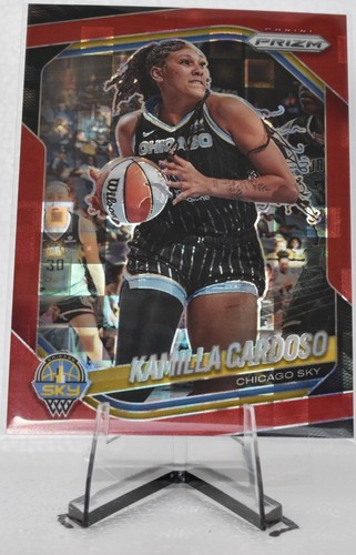 2025 Panini WNBA Prizm Kamilla Cardoso #89 Red Pandora 115/199 & BASE CARD