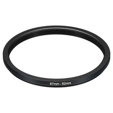 67mm-62mm Metal Step Down Ring, Camera Lens Filter Adapter Ring Black