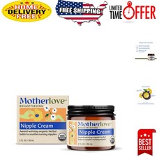 2 oz Unscented Nipple Cream - USDA Organic, Heals Sore Nipples and Diaper Rash