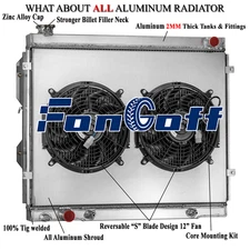 4Row Aluminum Radiator Shroud Fan For 2000-06 Toyota Tundra SR5 3.4/4.0L V6 US