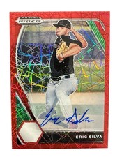 2021 Prizm Draft Eric Silva Prospect Auto Autograph Red Velocity Prizm