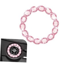 Bling Car Push Start Button Cover, Rhinestone Ignition Trim Ring, Car 1 PC Pink