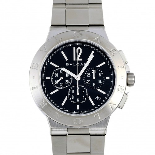 Bvlgari Diagono DG41BSSDCH Stainless Steel 41.0mm Black Dial Automatic #YKW795