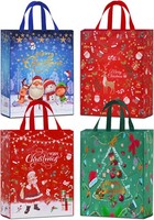 GeschenktüTen Weihnachten 4Er Set, Wiederverwendbar, Non Woven, GroßE