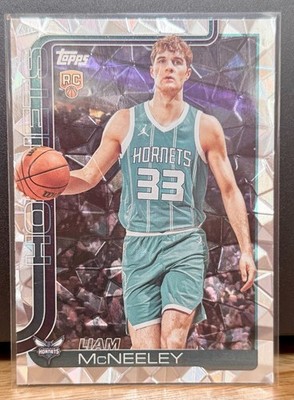 2025-26 Topps Flagship #229 Liam McNeeley Diamante Foil RC Charlotte