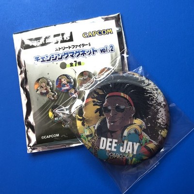 (NEW) JAPAN Capcom Store STREET FIGHTER 6 | (DEE JAY) Changing Magnet Badge RARE