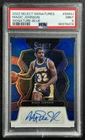 MAGIC JOHNSON PSA 9 2022-23 PANINI SELECT S-MGJ SIGNATURES AUTO BLUE PRIZM 20/49
