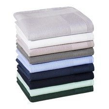 15.7" Women's Men's 100 Cotton Handkerchiefs Solid Stripe Soft Hankies