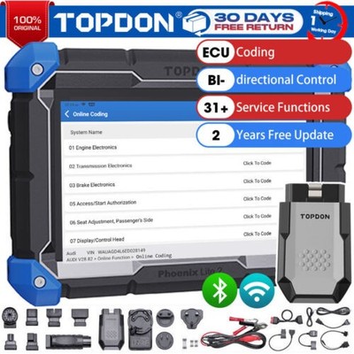 TOPDON Phoenix Lite 2 KFZ OBD2 Diagnosegerät Alle System ECU-Kodierung Deutsch