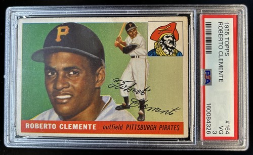 1955 Topps Roberto Clemente Rookie RC #164 Pirates PSA 3