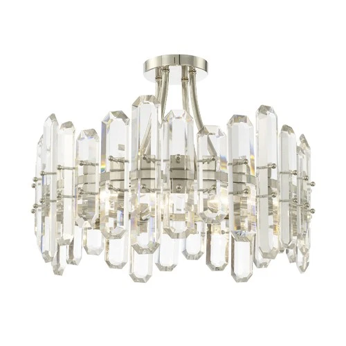Crystorama Lighting Group BOL-8884 Bolton 4 Light 21"W Semi-Flush - Brass - Picture 4 of 12