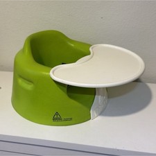 Bumbo Green Booster Chair with Removable Tray and Adjustable Harness