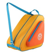 HEXIFUL Skate Bag for Ice, Inline, Roller  Quad Skates - Peach-Orange/Blue 024