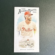 2025 Topps Allen & Ginter Bryce Harper N222-12 Phillies N22 Mini Insert Card