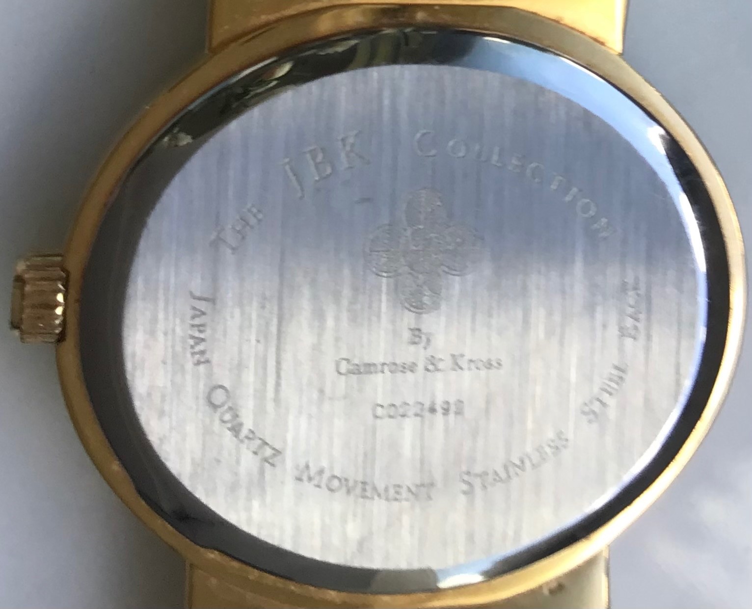 Camrose & Kross Jacqueline Jackie Kennedy JBK Wrist Watch working. New battery.