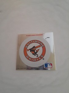 1991 Sticker Fleer Baltimore Orioles Baseball Vintage Official Team Logo STICKER