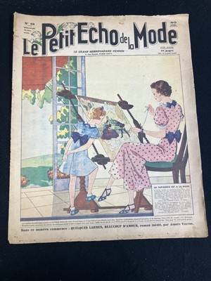 1936 LE PETIT ECHO DE LA MODE WEEKLY FRENCH WOMEN'S MAGAZINE, MAY 10TH, 16 PAGES