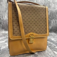 Borsa a tracolla Gucci GG 2Way marrone beige pelle logo oro hardware dal...