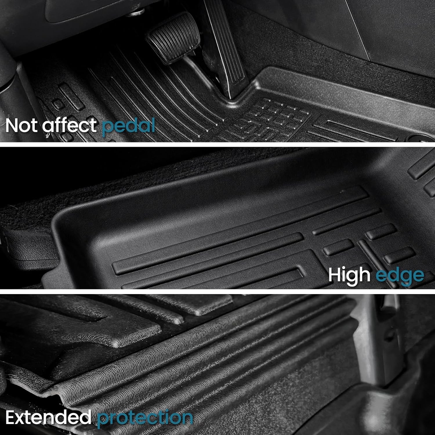 Floor Mats for 2024 2025 2026 Hyundai Santa Fe Car Mat Accessories(Fit Hybrid an