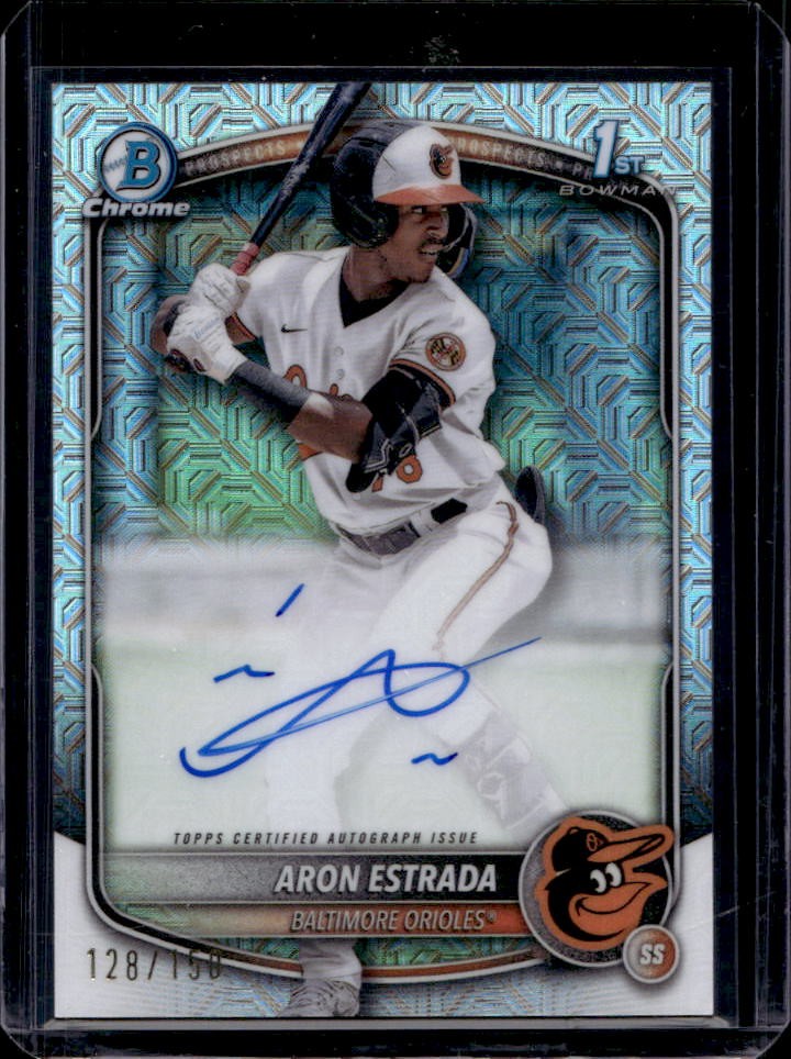 2025 Bowman Aron Estrada Chrome Auto HTA Choice Refractor 1st #128/150
