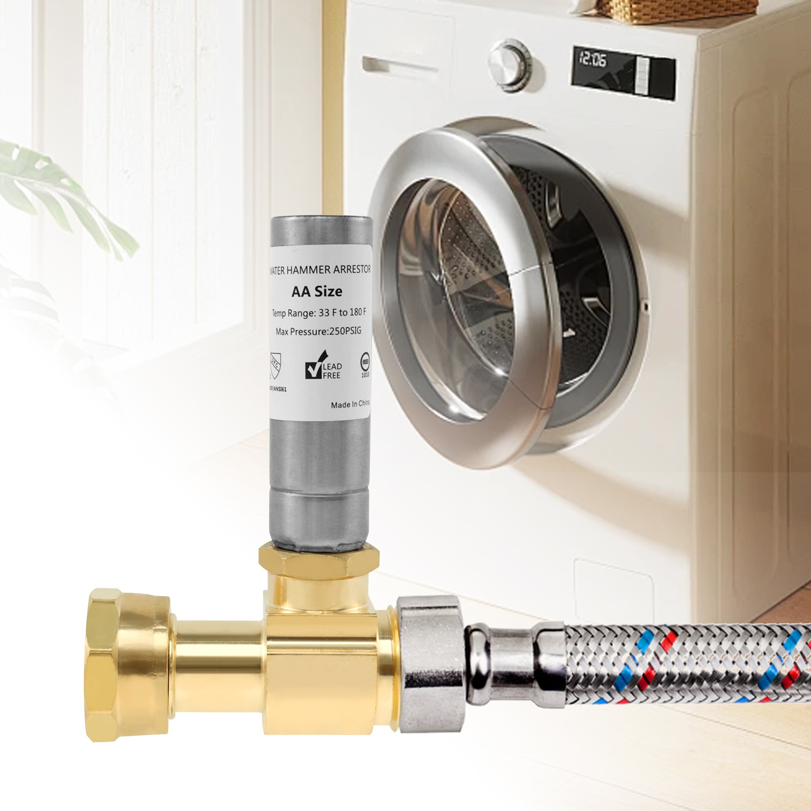 Water Hammer Hose Arrestor Stainless Steel Water Hammer Arrestor With weeZk — image 9
