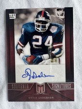 2012 Momentum Souvenir Signatures Ottis Anderson #22 Auto 9/10 Giants