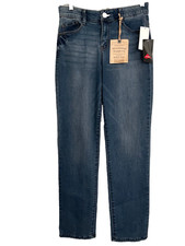 NEW WITH TAGS DEMOCRACY SIZE 6 STRAIGHT LEG BLUE DENIM JEANS MEDIUM WASH