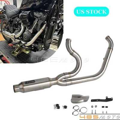 Full Exhaust System Header Link Pipe Muffler For Harley Softail FXLRS FXBB 18-25