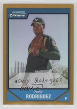 2007 Bowman Chrome Prospects Gold Refractor 12/50 Henry Rodriguez #BC121 s1i