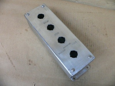 Hoffman E4pbgss Industrial Control Panel Enclosure, 4 Push Button