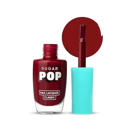 SUGAR POP Glossy Finish Nail Polish 15 Bold Please - 10ml High Shine Long Lastin