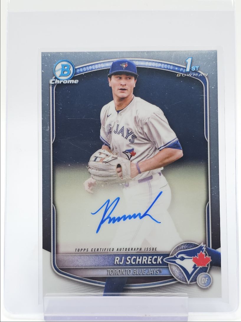 RJ SCHRECK 2025 BOWMAN CHROME 1ST AUTOGRAPH BASEBALL AUTO Q2754