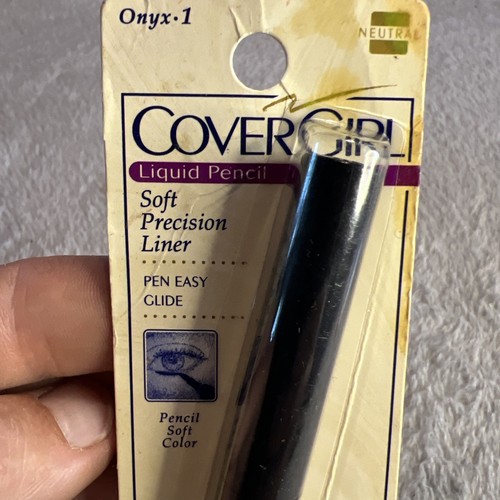 Vintage Deadstock Cover Girl Liquid Pencil Eyeliner Onyx 1 Soft Tip NEW - Picture 2 of 5