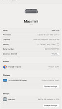 Mac Mini Space Gray 2018 3.2GHz i7 32GB 1TB SSD