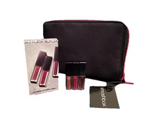 SMASHBOX Studio Stash Lips 3 Pack & Makeup Bag Set ~ NEW