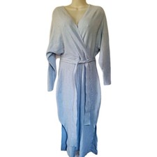 Blue faux Wrap Size M sweater soft thick dres...