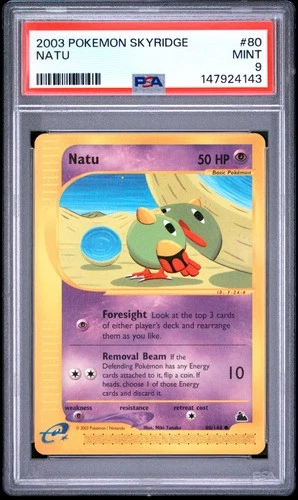 2003 POKEMON SKYRIDGE #80 NATU PSA 9