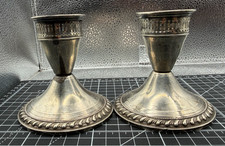 2x Duchin Creations Weighted Sterling Silver Candle Stick Holder 342.84 Grams