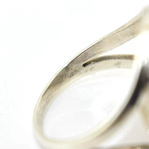 925 Sterling Silver Handmade Ring Natural Oyster Copper Turquoise Gemstone Boho - Picture 6 of 7