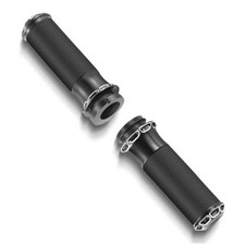 Motorcycle Handlebar Grips 1" Black Street Glide Flhx Handgrip for A Black