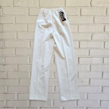 Vtg 60s 70s Pants, White Polyester, Devon ILGWU, Sz 10, Deadstock/Original Tag