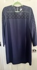 J. Abito Crew Navy Shift taglio laser ricamo floreale taglia 12